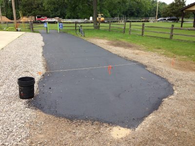 The section of the Trail that parallels Hyde Road has been resurfaced.