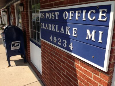 The Clark Lake Post Office today is adjacent to Doyle's store on Hyde Road