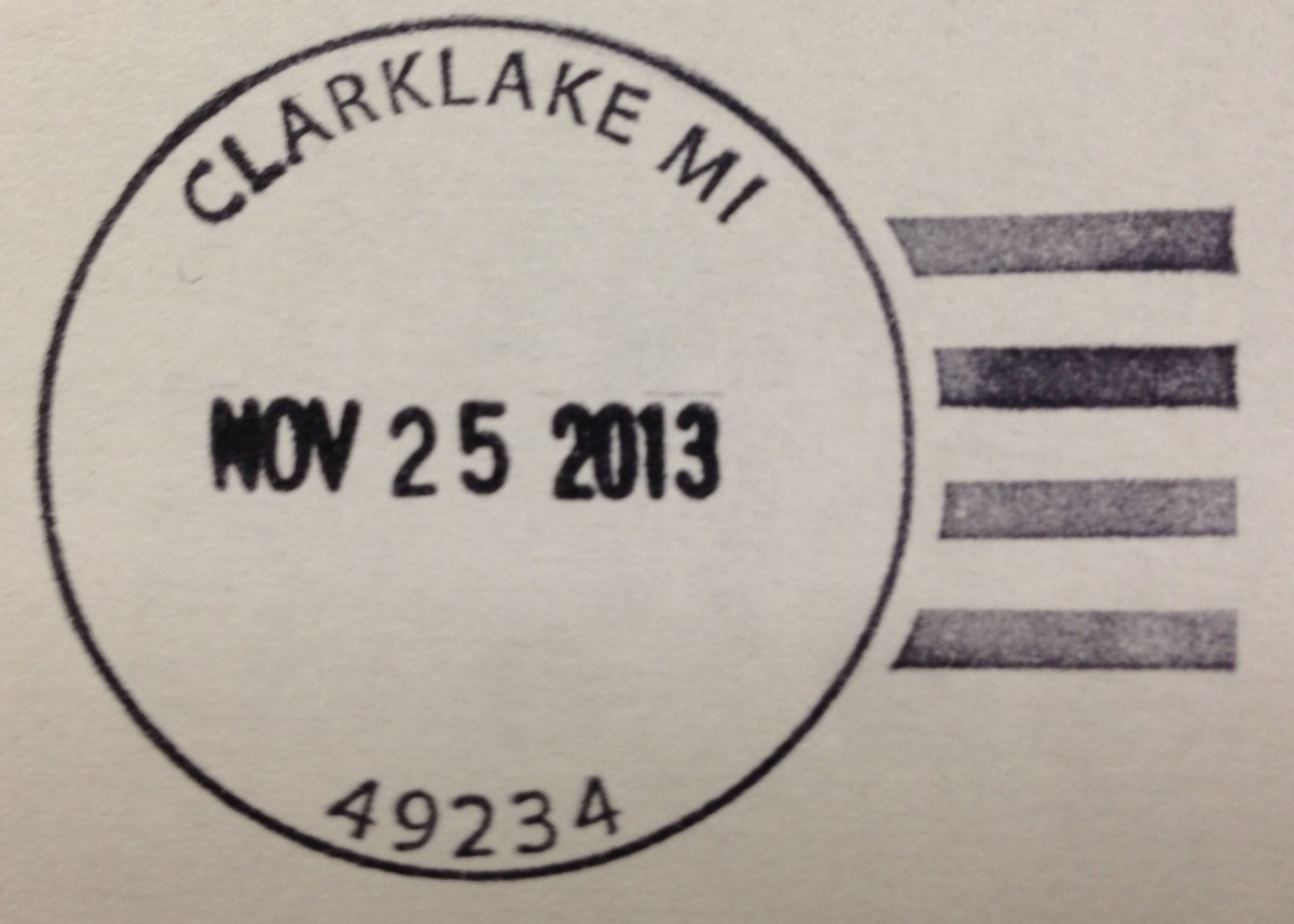 Clarklake postmark