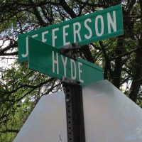 Jefferson and Hyde Rd sign