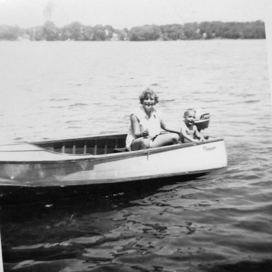 Carolyn Zader with brother 1952